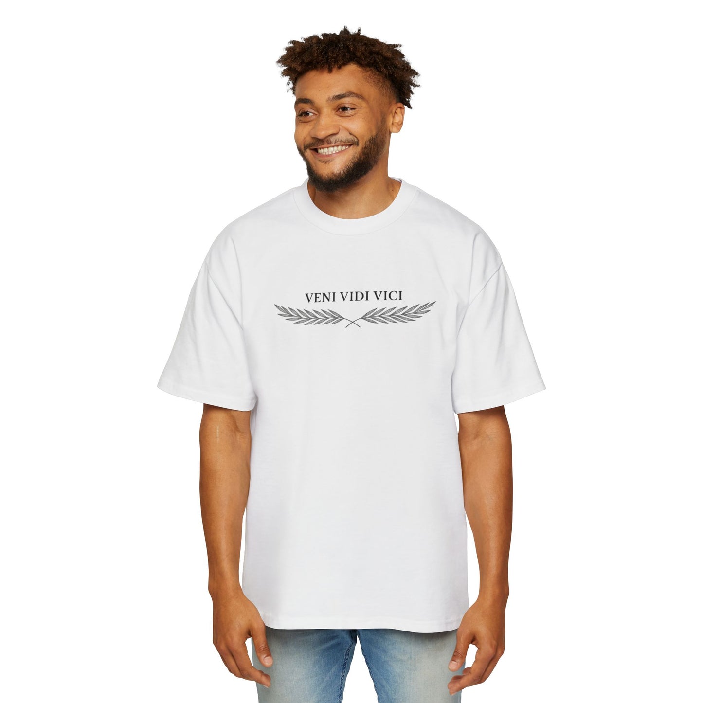Men's Oversized Tee - Audi Print & Veni Vidi Vici Design